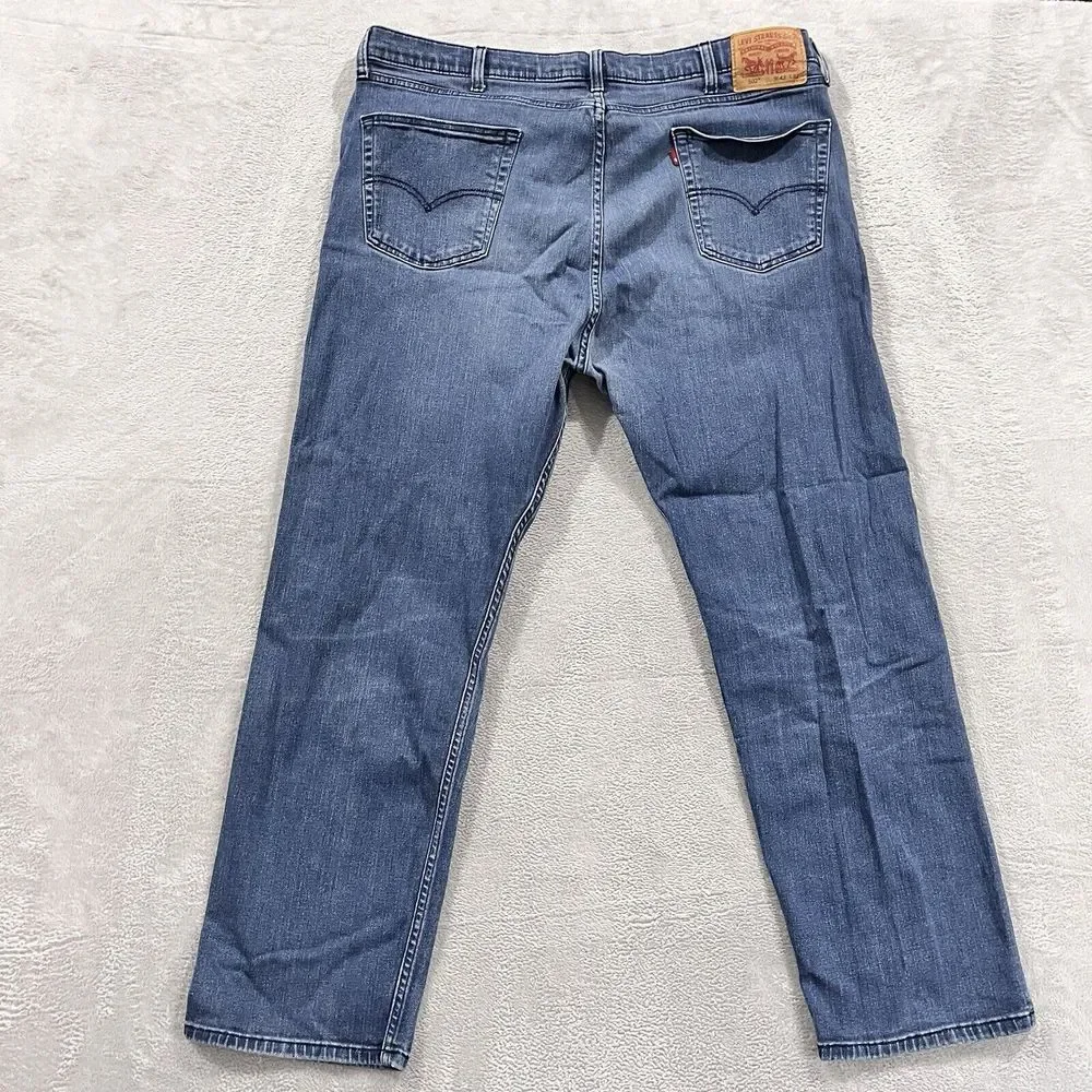 Levis 502 Jeans Men‎ 42x29.5* Blue Regular Fit Tapered Leg Medium Wash
